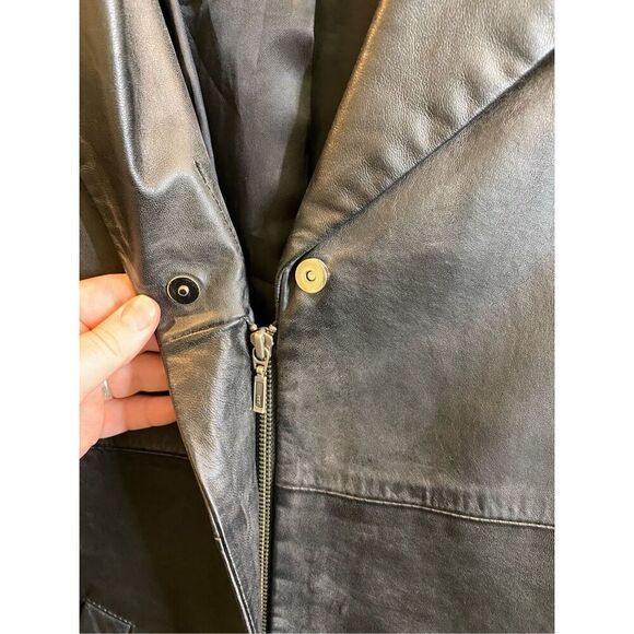 Croft & Barrow Black Lambskin Leather Full Zip Jacket Women’s Medium - Picture 5 of 12